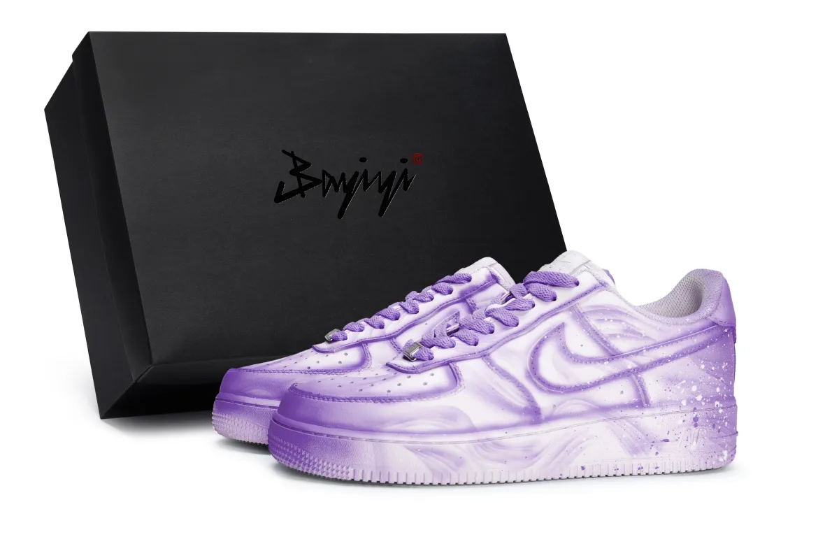Nike Air Force 1 811 Manufacturing, Aurora Starry Sky Purple Slip Resistant Slip Resistant Low top Skateboard Shoes