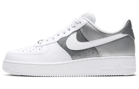 Nike Air Force 1 Low 07 White Metallic Silver Women's