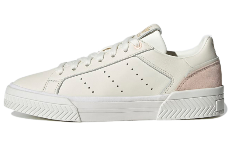 Adidas Originals Court Tourino Skateboard Shoes Women's Low Top Beige/Pink