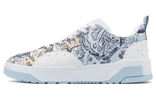 PEAK Creative Factory Textile, Synthetic Leather Taichi Abrasion Resistant Breathable Low top Skateboard Shoes Men's