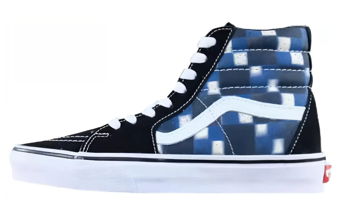 Vans SK8 High top Skateboard Shoes Unisex Black White Blue