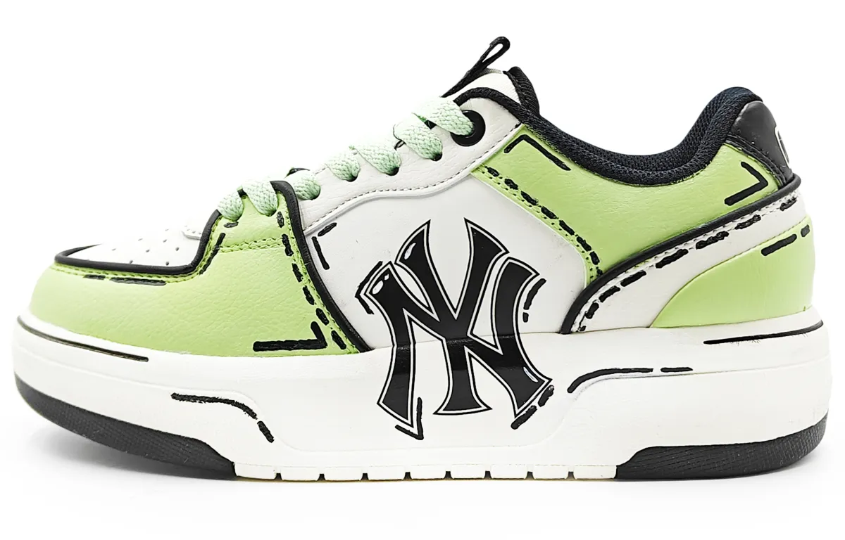 MLB Chunky Liner Abrasion Resistant Low top Skateboard Shoes Unisex Light Green