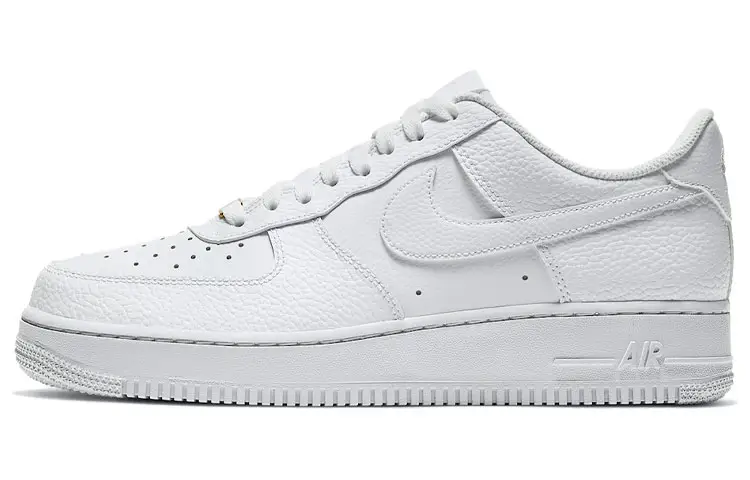 Nike Air Force 1 Low Triple White Tumbled Leather