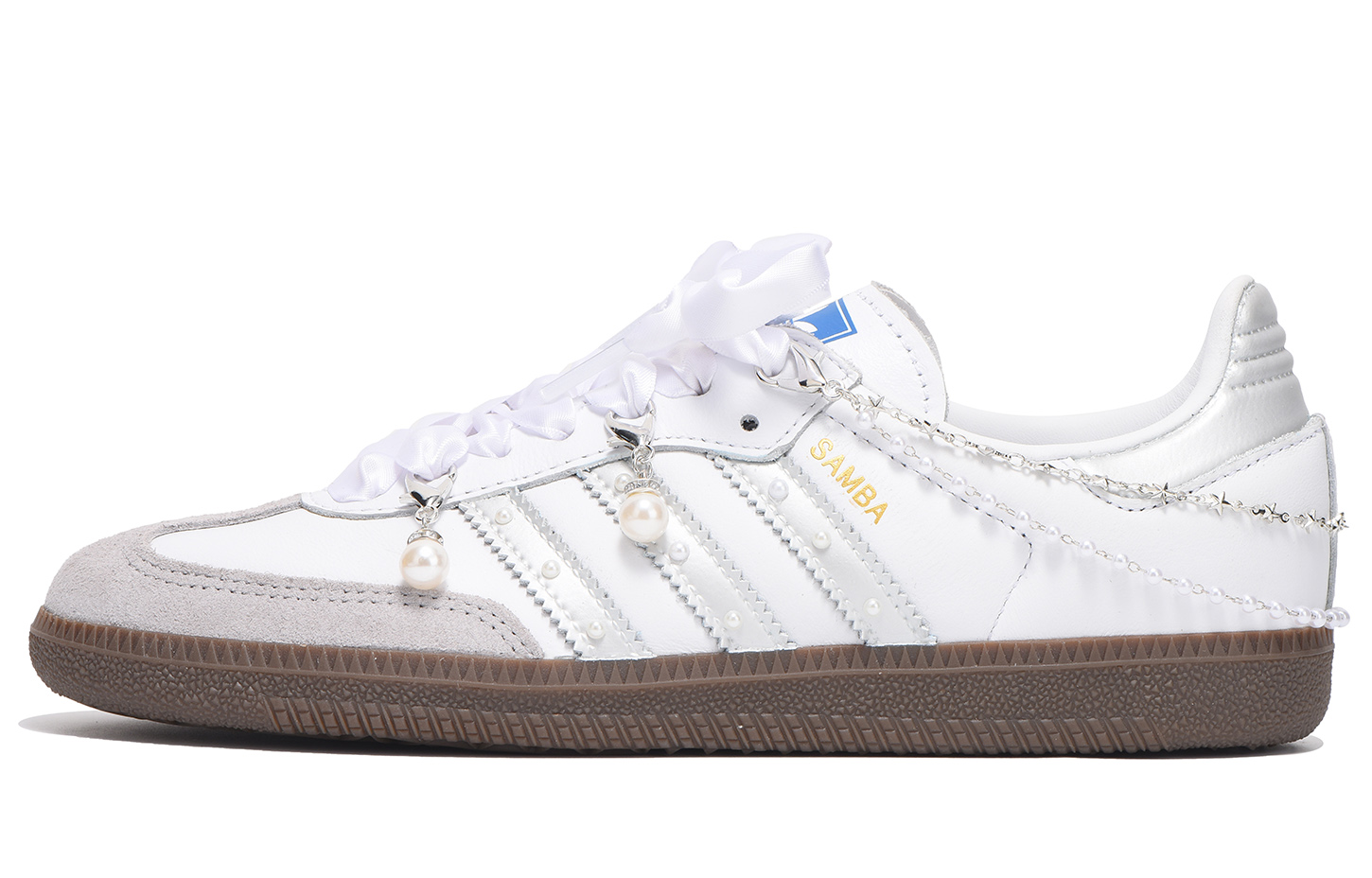 Adidas Originals SAMBA OG Abrasion Resistant Abrasion Resistant Low top Skateboard Shoes Unisex Silver White