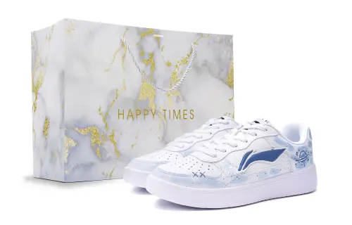 Li Ning Floating Boat Slip Resistant Abrasion Resistant Low top Skateboard Shoes Men's Blue