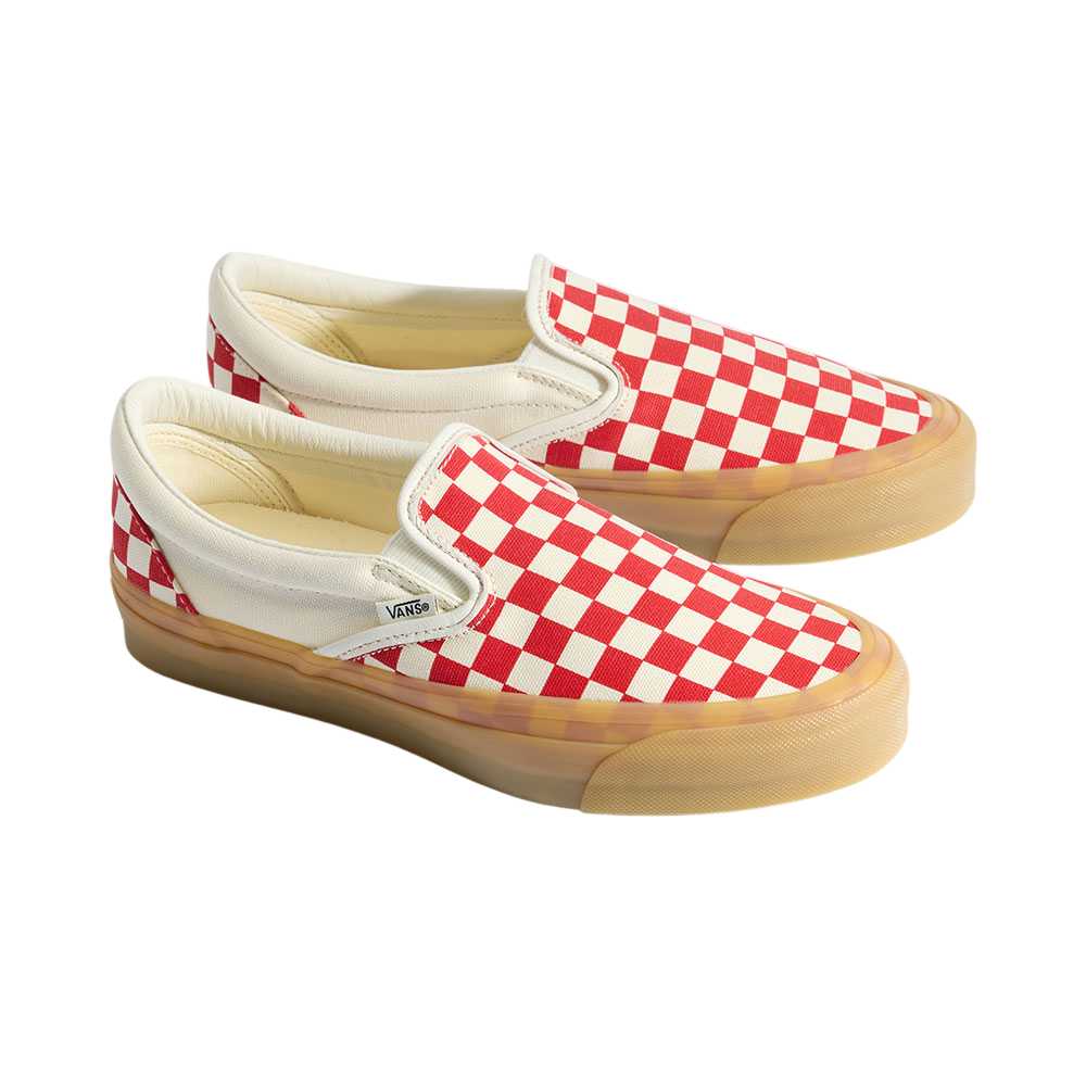 Слипоны Vans Premium Classic Slip-On 98 (красно-белый) — Красныйбелый — фото 2