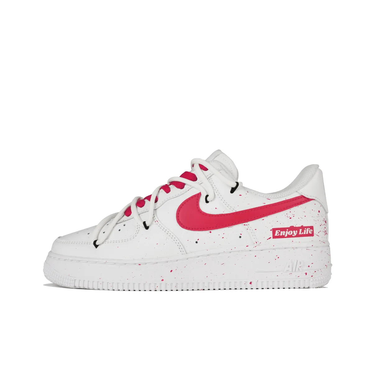 Nike Air Force 1 Low top Skateboard Shoes Women's White Red