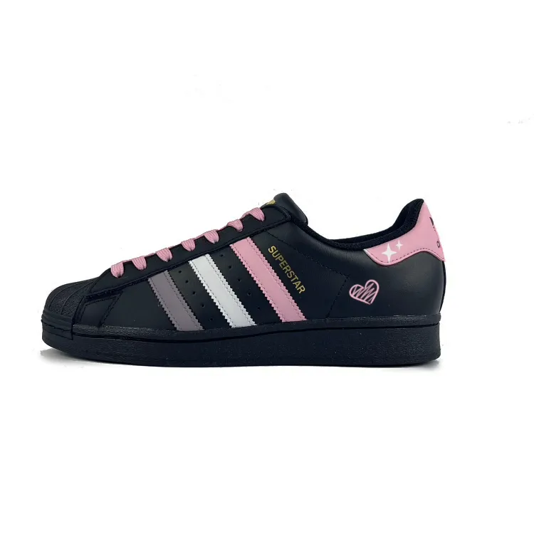 Adidas Originals SUPERSTAR Slip Resistant Abrasion Resistant Low top Skateboard Shoes Unisex Black