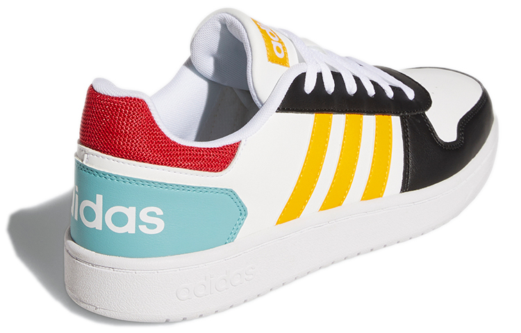 Мужские кеды adidas neo Hoops 2.0 (бело-черно-желтый) — фото 4