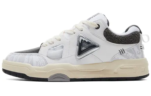 Peak Guochuang Series Taiji Culture Snow Forest Snow Mountain Theme Design Quicksand Bubble Mark on Vamp Warmth and Shock Absorption Increased Wrapping Low-top Sneakers Men's Large White Dark Gray