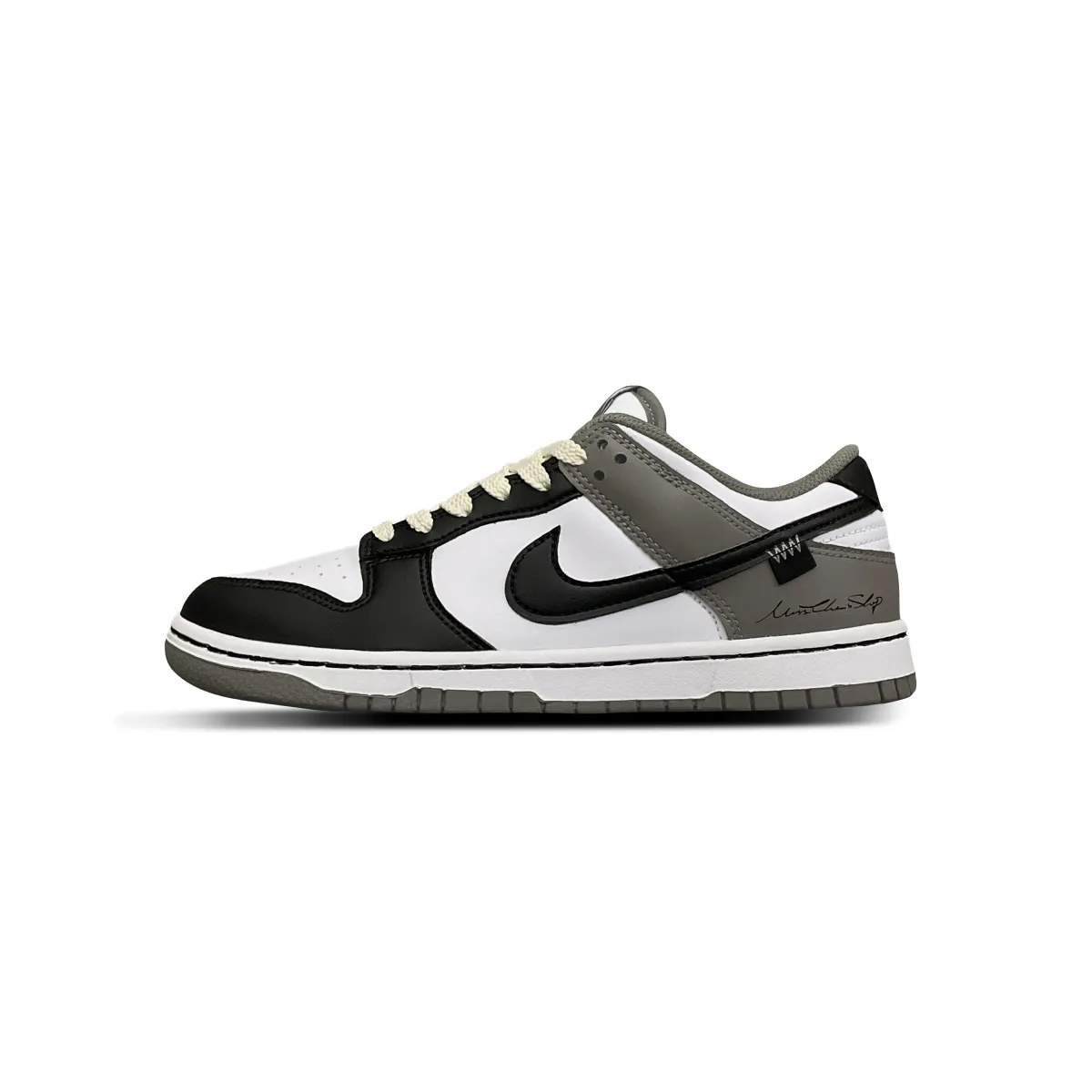 Nike Dunk Tower Rabbit Coexistence Cushioning Abrasion Resistant Low top Skateboard Shoes Men's Dark Gray