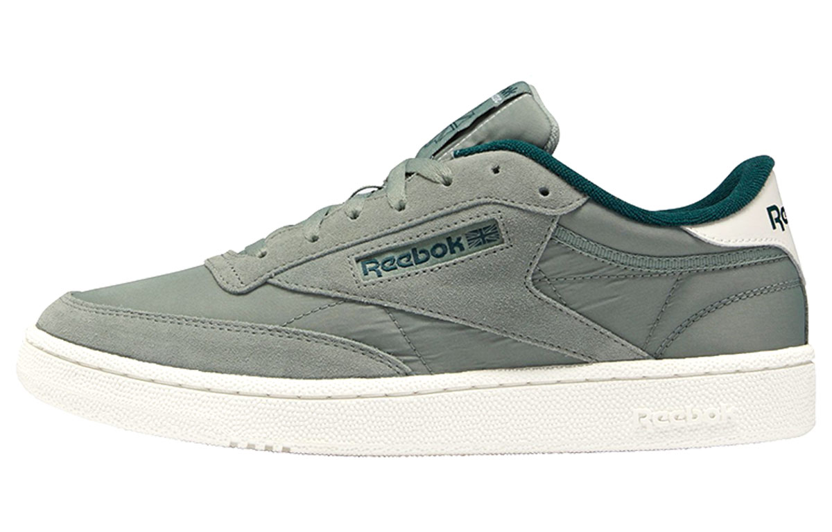 Мужские кеды Reebok Club C 85 (серо-зеленые)
