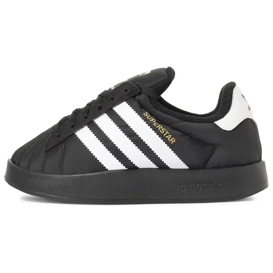 Adidas Originals SUPERSTAR Textile, Synthetic Leather Low top Skateboard Shoes Women's Black