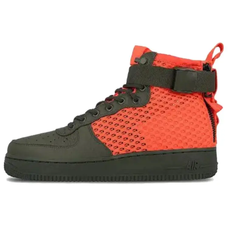 Nike Sf Air Force 1 Mid Cargo Khaki Total Crimson