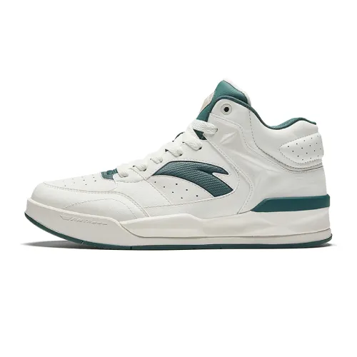 Anta Slip Resistant Height Increasing High top Skateboard Shoes Men's White Green