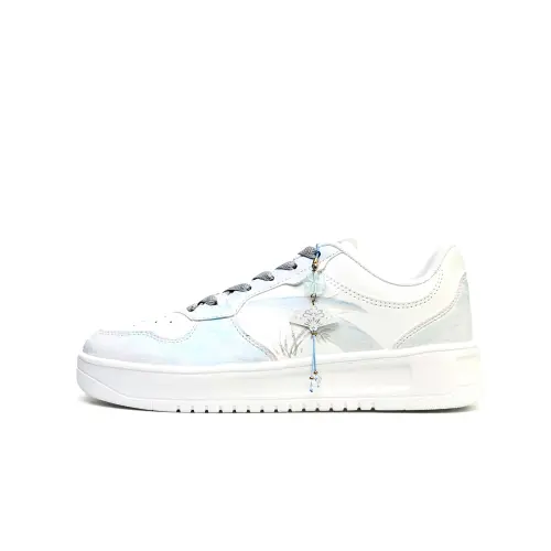 Anta Easy Abrasion Resistant Breathable Low top Skateboard Shoes Unisex Gray Blue