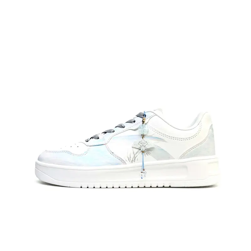 Anta Easy Abrasion Resistant Breathable Low top Skateboard Shoes Unisex Gray Blue