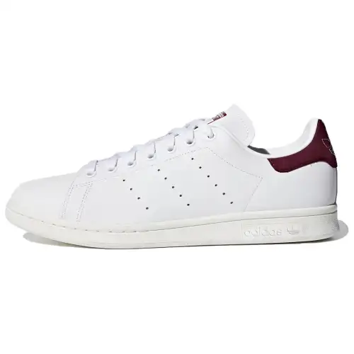 Adidas Originals Stan Smith Low top Skateboard Shoes Unisex White Burgundy