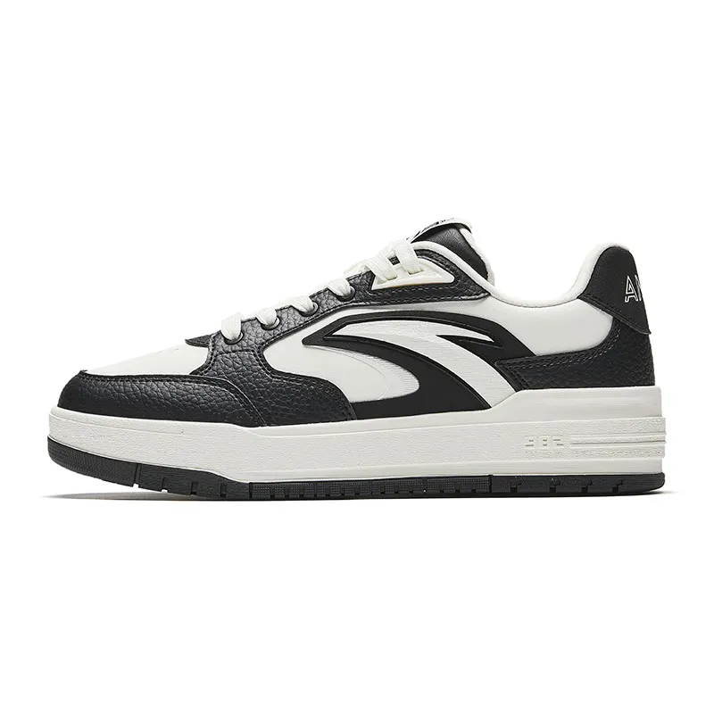 Anta 982 Coverage Cushioning Abrasion Resistant Low top Skateboard Shoes Women's Basic Black Ivory White