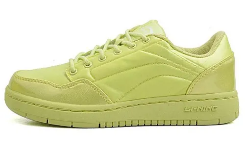 Li Ning Skateboard Shoes Women's Low Top Neon Green