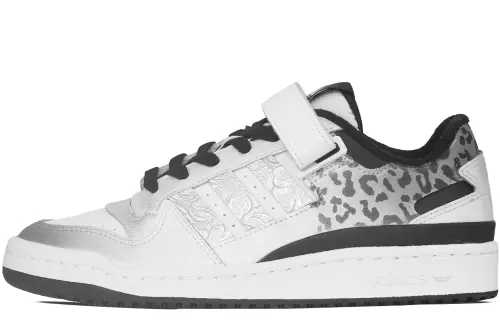 Adidas Originals FORUM Abrasion Resistant Low top Skateboard Shoes Unisex Silver White Black