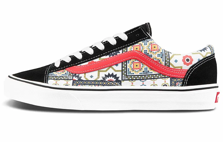 Vans Style 36 Moroccan Tile Check Skate Shoes Black/Red