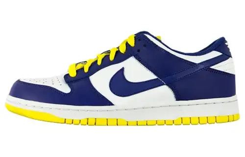 Nike Dunk Low White Wicked Purple Vibrant Yellow Women's