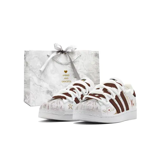 Adidas Originals SUPERSTAR Slip Resistant Abrasion Resistant Low top Skateboard Shoes Unisex Coffee