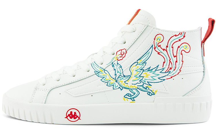Kappa New Year Comfortable Lightweight Mid top Skateboard Shoes Unisex White