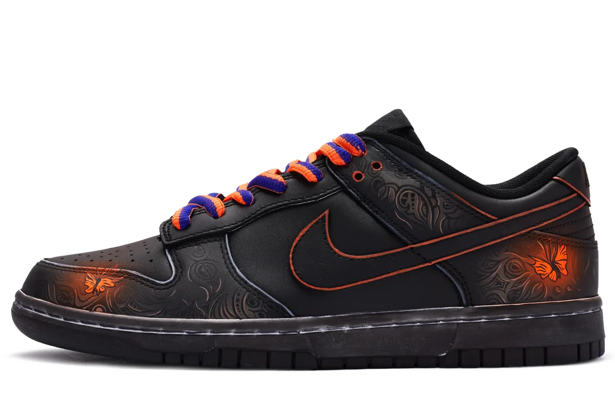 Nike Dunk 811 Manufacturing Low top Skateboard Shoes Men's Black Orange