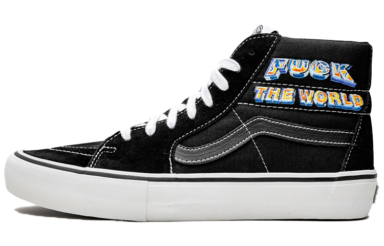 Sk8 Supreme x Sk8 Vans Hi 'Fuck The World - Black'