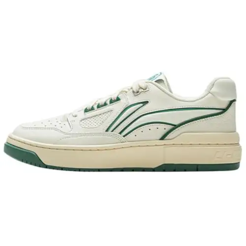 Li Ning Rising Stars Low top Skateboard Shoes Unisex Beige Green