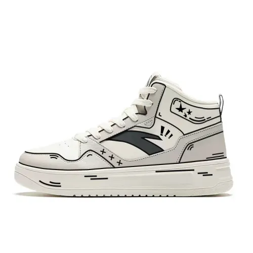 Anta Slip Resistant Abrasion Resistant Slip Resistant Abrasion Resistant High top Skateboard Shoes Men's