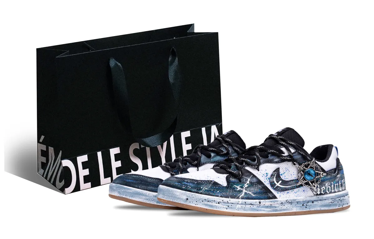 Nike SB Alleyoop Starlight Eye Low top Skateboard Shoes Unisex Black Blue