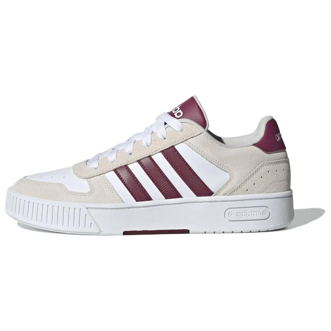 Adidas Synthetic Leather, Split Cow Leather Low top Skateboard Shoes Unisex White Brown