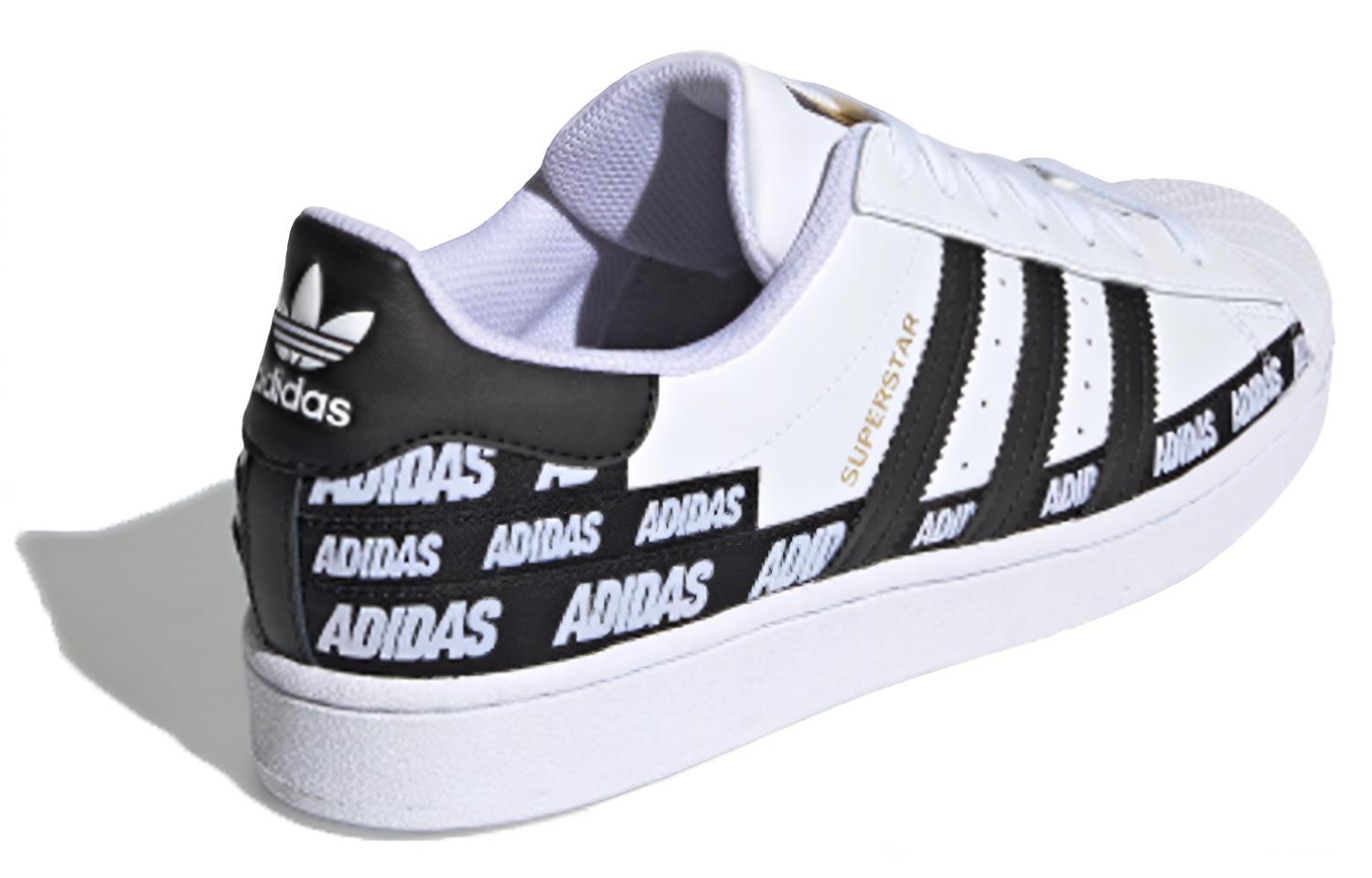 Кеды adidas originals SUPERSTAR LOGO (белыйчерный) — Белыйчёрный — фото 4