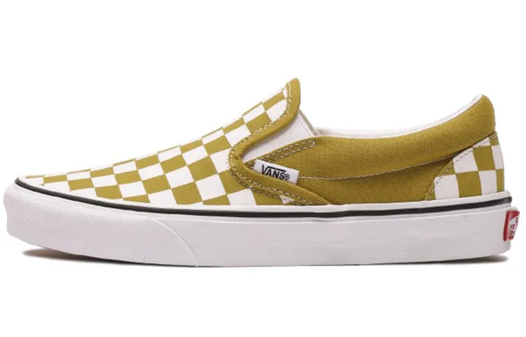 Slip-On Classic Vans 'Checkerboard - Olive Oil'