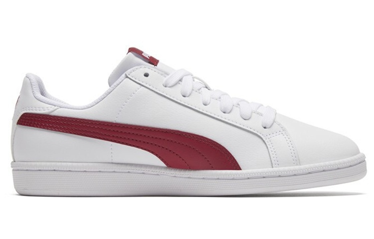 Кеды PUMA Smash Leather (бело-красные) — Белый / красный — фото 2