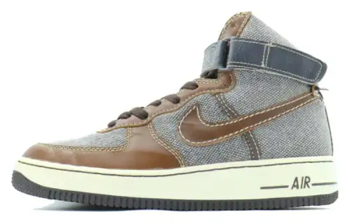 Nike Air Force 1 Premium Coverage High top Skateboard Shoes Men's Brown
