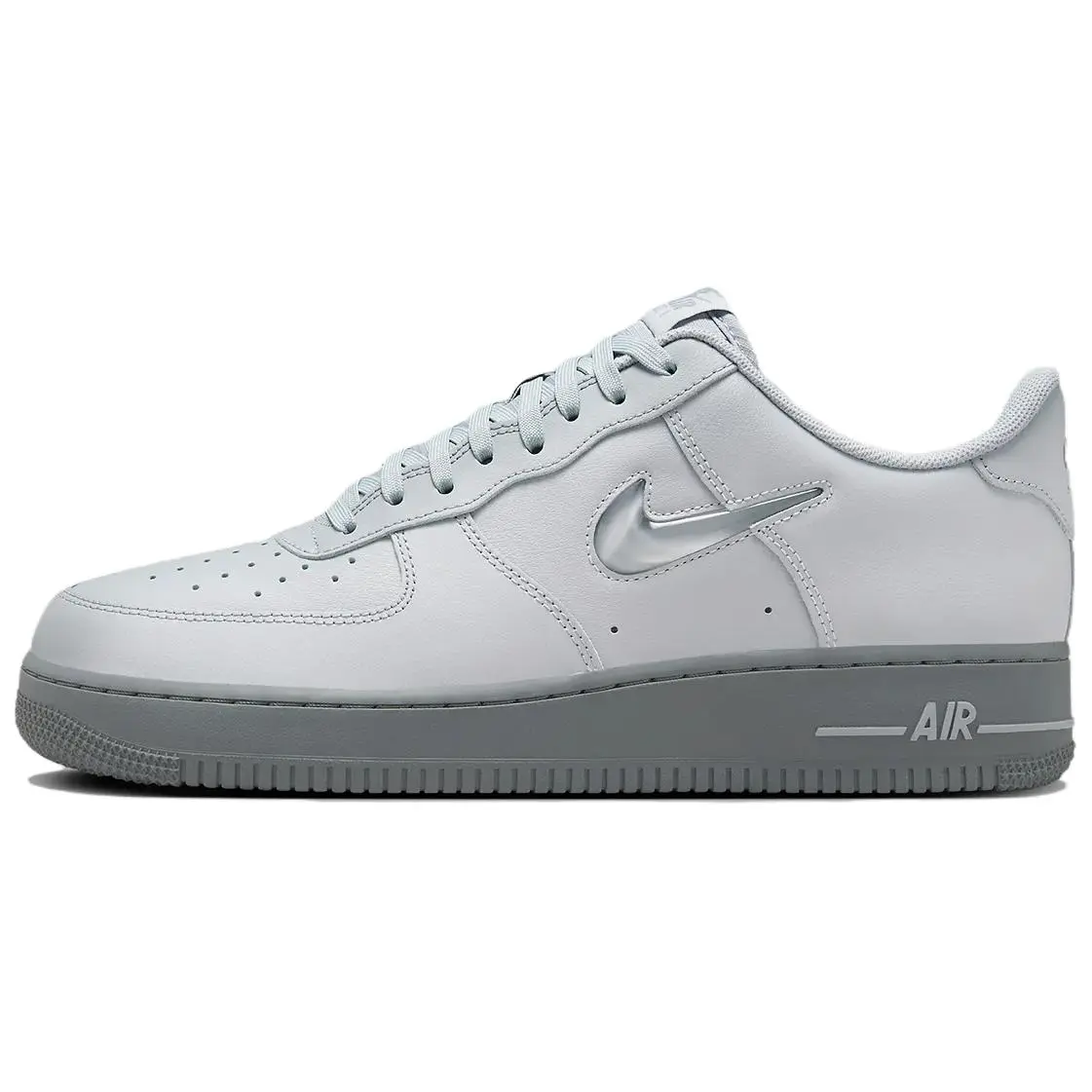 Nike Air Force 1 JEWEL Leather Low top Skateboard Shoes Men's Gray