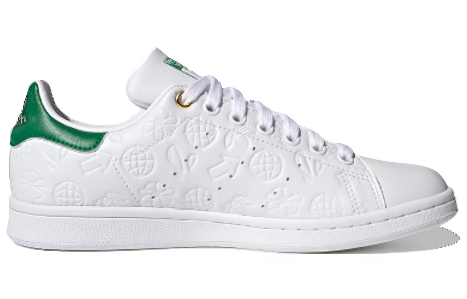 Женские кеды adidas originals STAN SMITH (бело-зеленые) — Белый / зелёный — фото 2