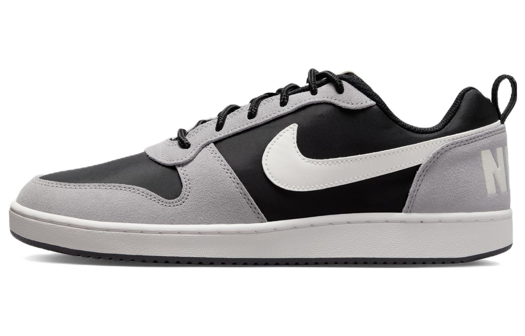 Nike Court Borough Low Prem Leather Versatile Casual Support Lightweight Low-top Sneakers Men's Black Gray