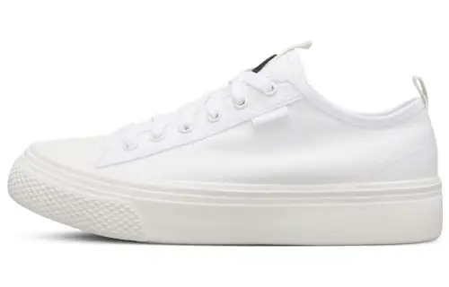 FILA Comfortable Cushioning, Wear Resistant Low top Skateboard Shoes Unisex White Korean Style