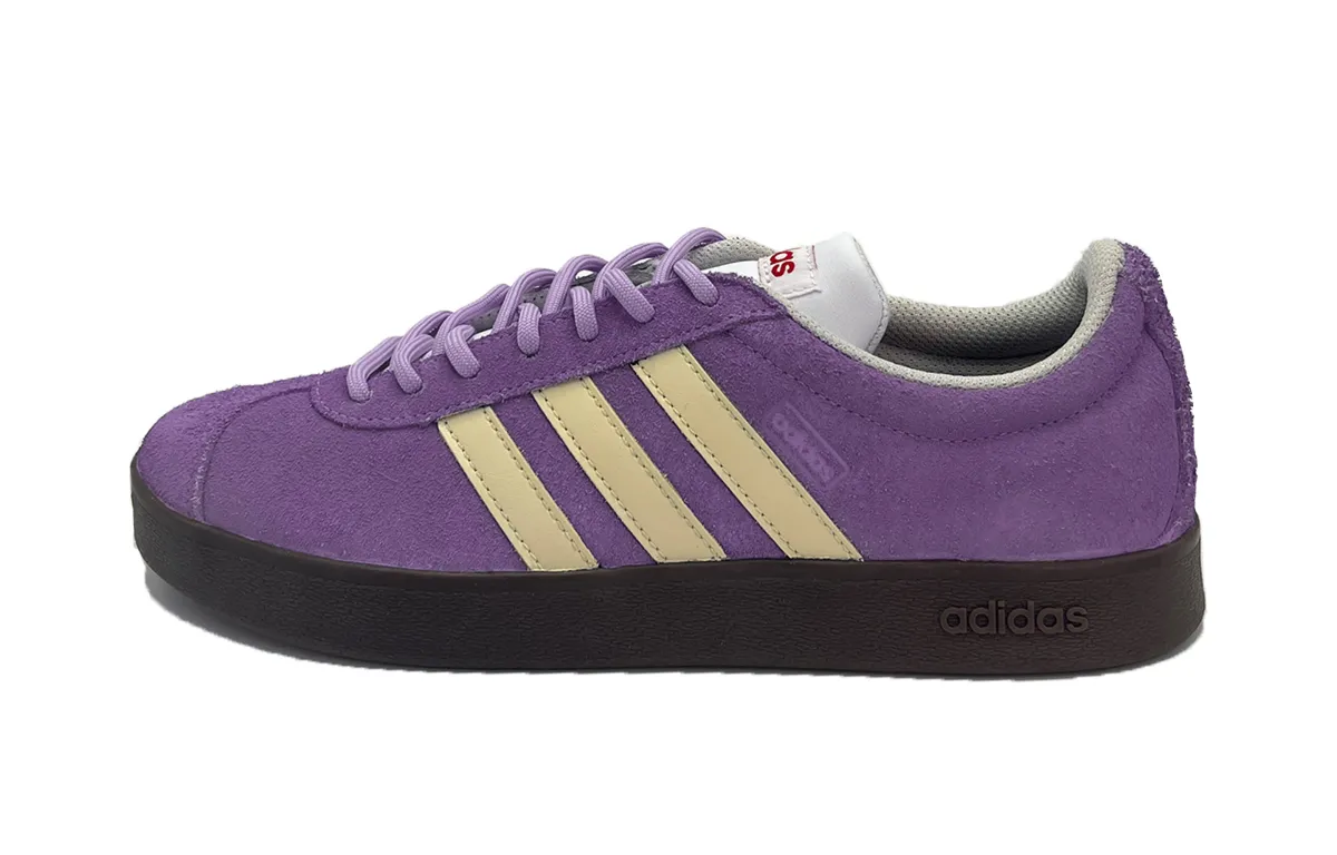 Adidas Vl Court Slip Resistant Cushioning Abrasion Resistant Low top Skateboard Shoes Unisex Purple