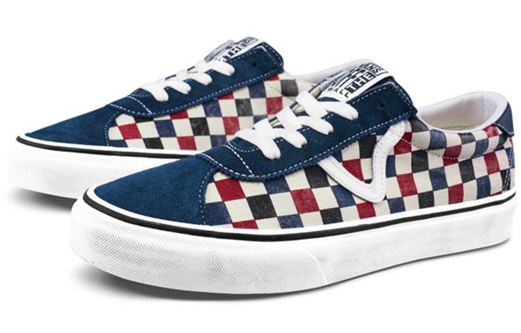 Кеды Vans Low Checkerboard (сине-красные) — Синийкрасный — фото 2