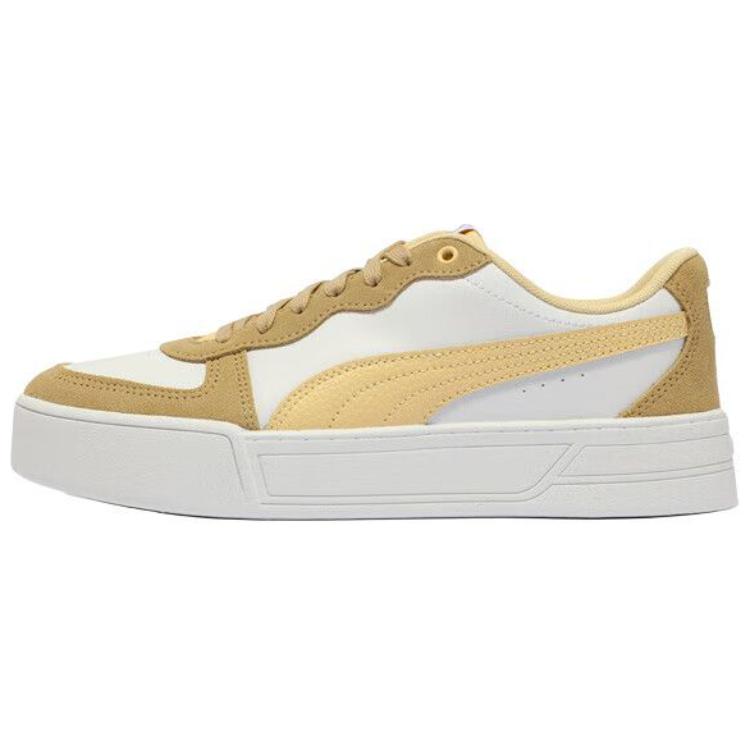 PUMA Skye Low top Skateboard Shoes Women's Brown Yellow White