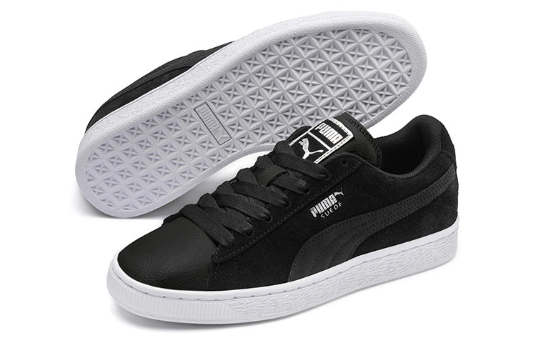 Женские кроссовки PUMA Suede Shimmer (черно-серые) — фото 3