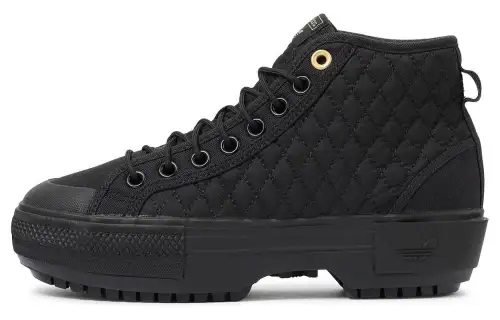 Adidas Originals Nizza Trek Slip Resistant Cushioning Abrasion Resistant High top Skateboard Shoes Women's Black