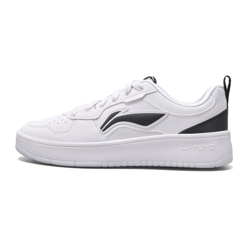 Li Ning First Cloud Lightweight Breathable Height Increasing Low top Skateboard Shoes Men's Standard White