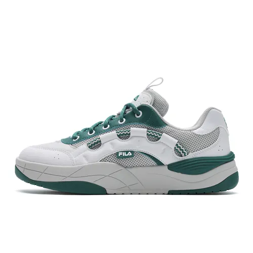 FILA BOHO Rainbow Shoes Lightweight And Breathable Low top Skateboard Shoes Men's Gray White